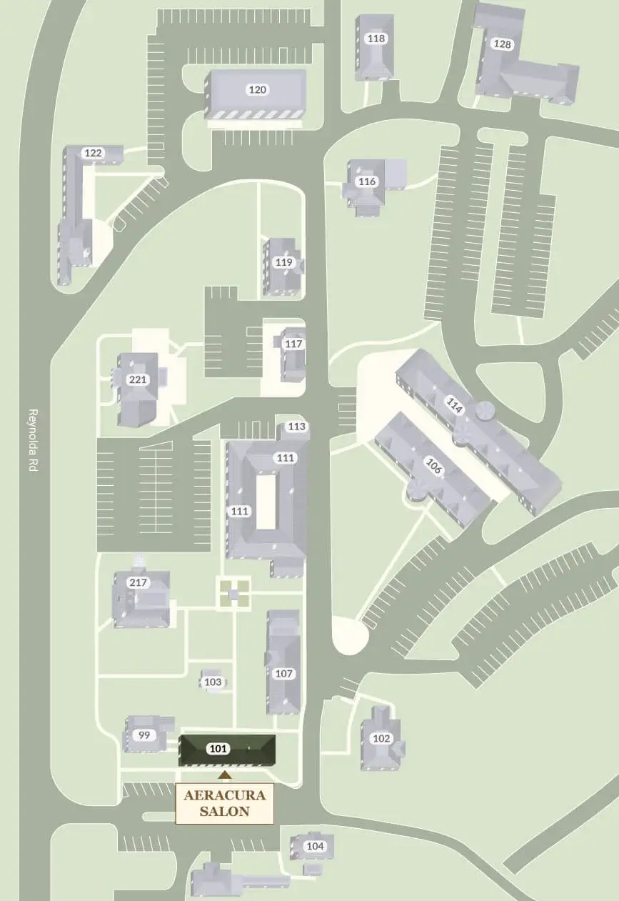 Aeracura Salon Map Aeracura Salon on Reynolda Village Map