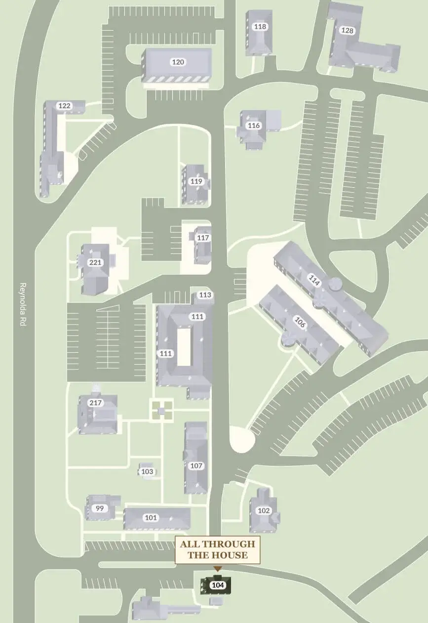 All Through the House on Reynolda Village Map