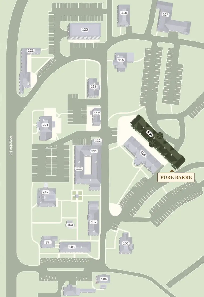 Pure Barre on Reynolda Village Map