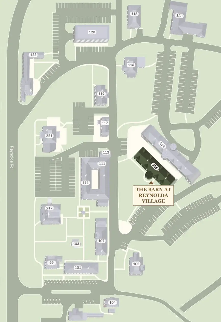 The Barn Map The Barn on Reynolda Village Map