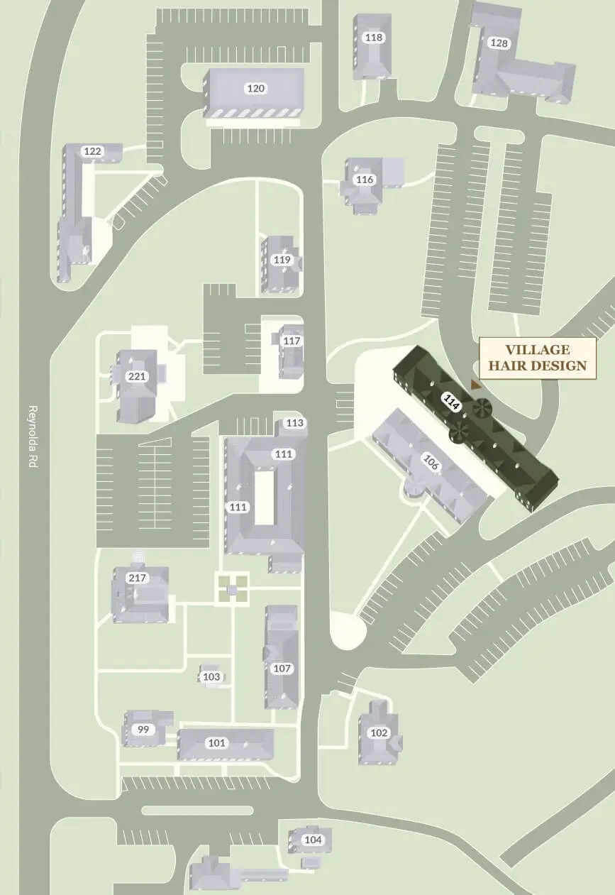 Village Hair Design on Reynolda Village Map