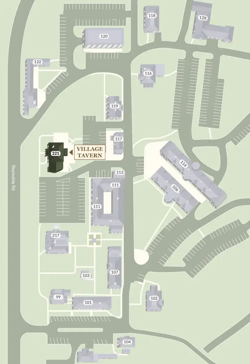 Village Tavern on Reynolda Village Map