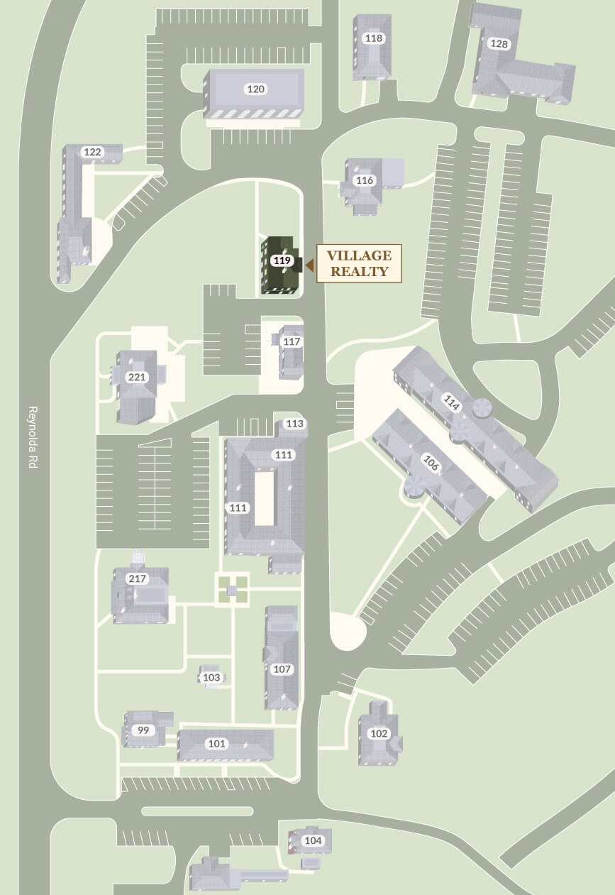 Village Realty on Reynolda Village Map